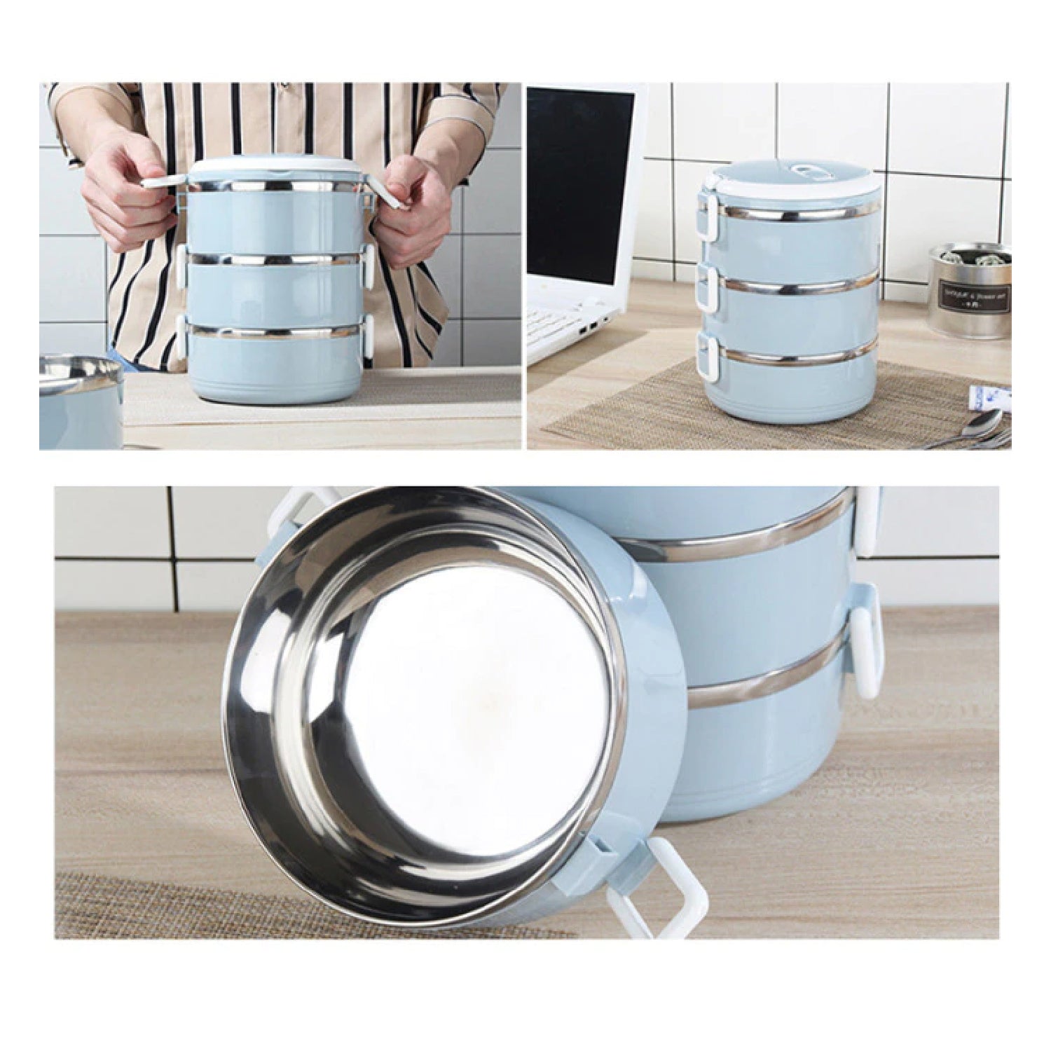 2872 Multi Layer Stainless Steel Hot Lunch Box (3 Layer) 2872 Multi Layer Stainless Steel Hot Lunch Box (3 Layer)